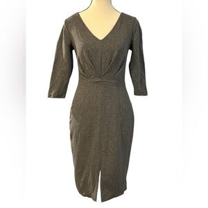 Trina Turk Gray 3/4 Sleeve Midi Dress